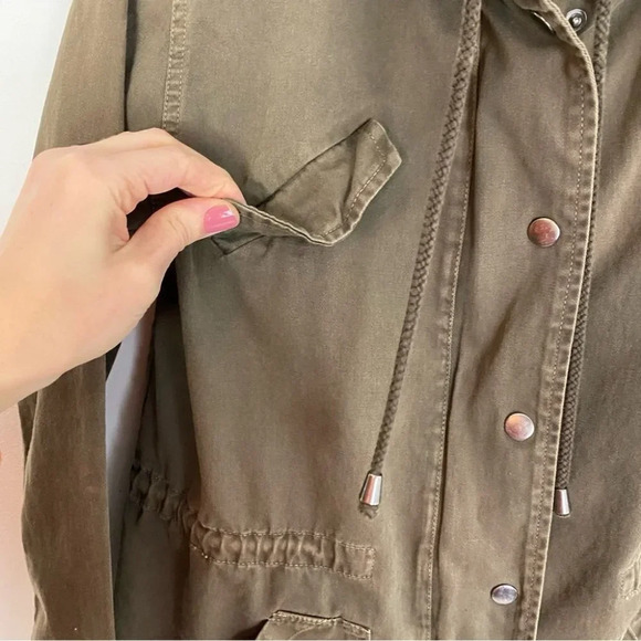Velvet x Graham & Spencer Light Weight Army Utility Jacket Womens Small Green - Picture 6 of 14